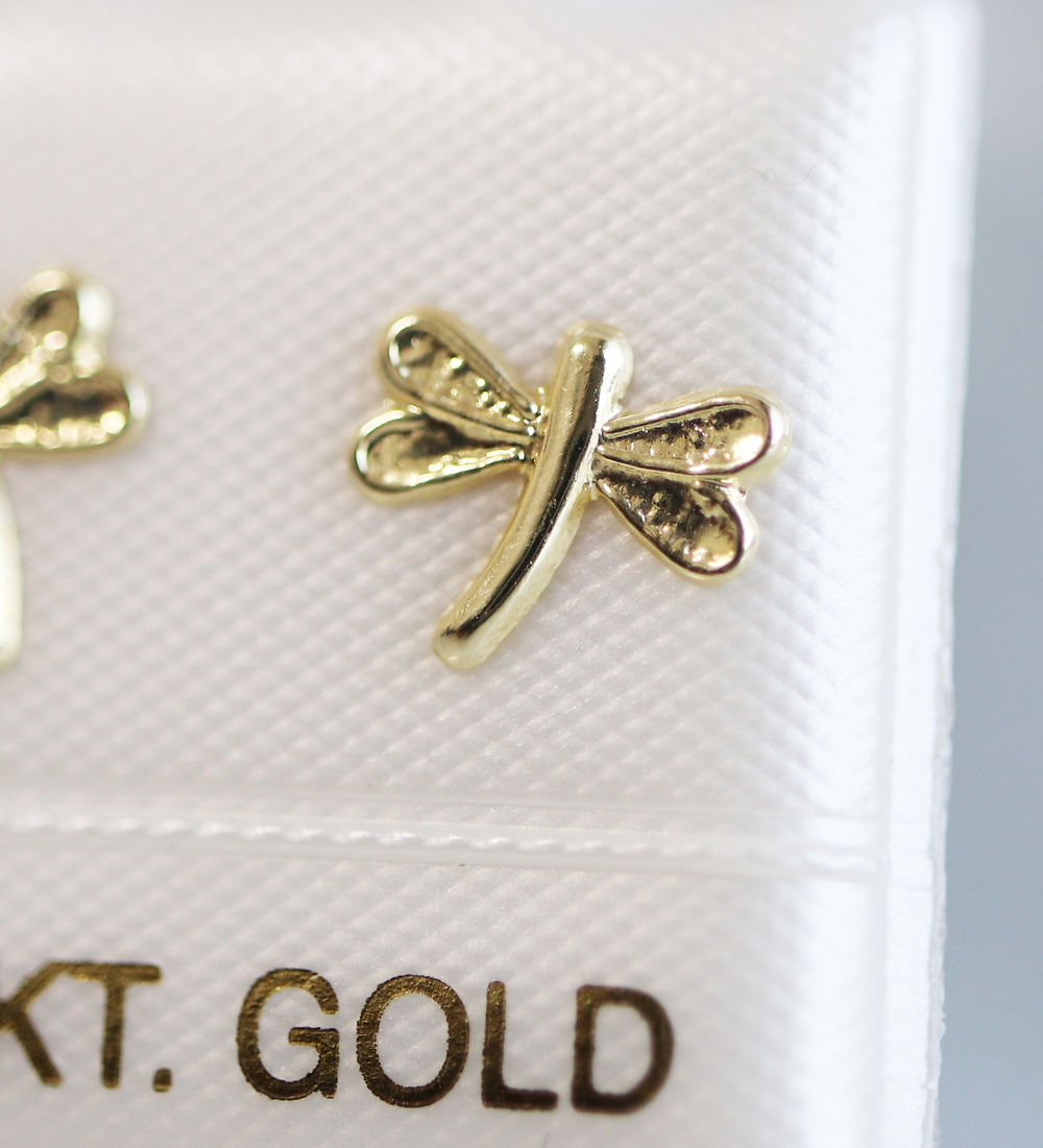 Broquel Oro 10k Libelula