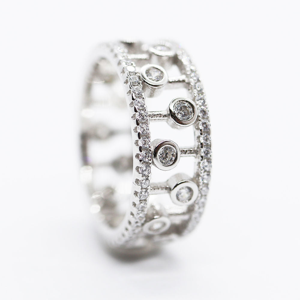 Anillo Plata .925 Baño Rodio