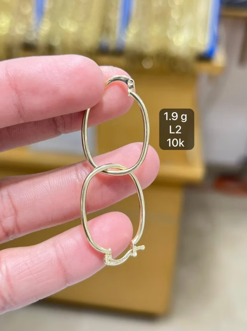 Arracada de Oro 10K MEX 3.5 CM