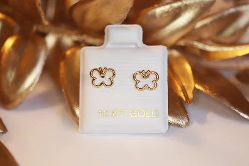 Broquel Oro 10k Mariposa Resaque