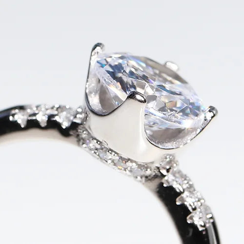 Anillo Solitario Imperial CZ AAA Plata .925 baño Rodio