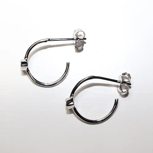 Arracadas Ojos Cz Claras Plata .925 baño Rodio