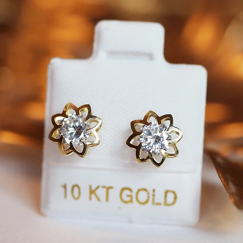 Broquel Oro 10k Flor de loto