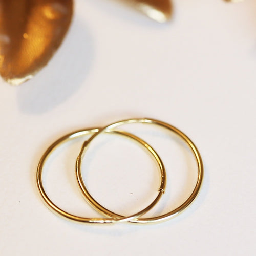 Arracada 10k Lisa Gde 1.9cm