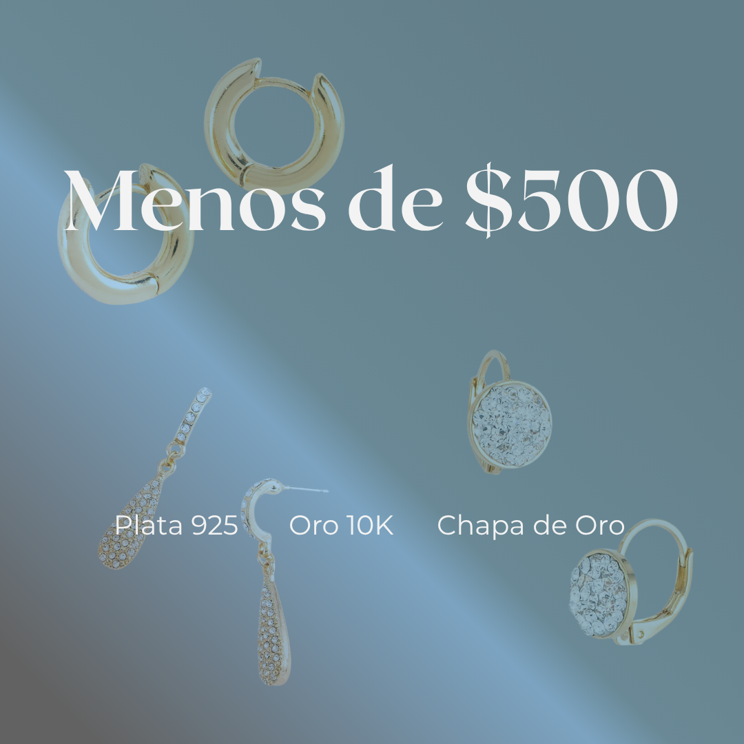 Menos de $500