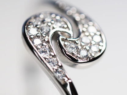 Anillo Tu y Yo Cz AAA Plata .925 baño Rodio