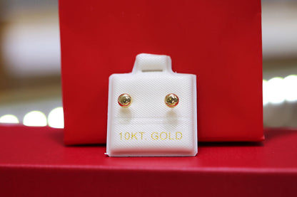 Broquel Oro 10K Luneta Lisa 4mm