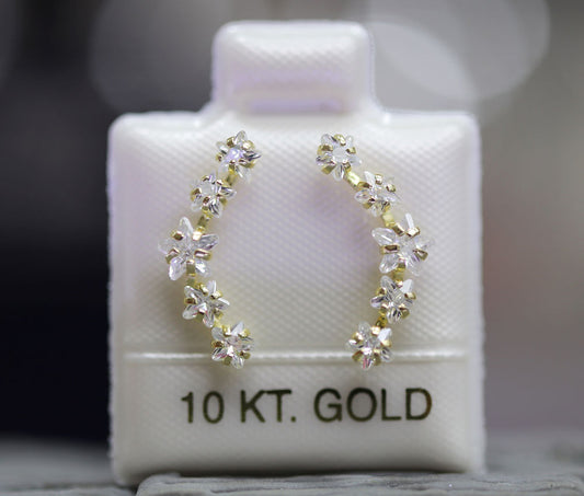 Broquel Oro 10k Lambada Estrella 4mm