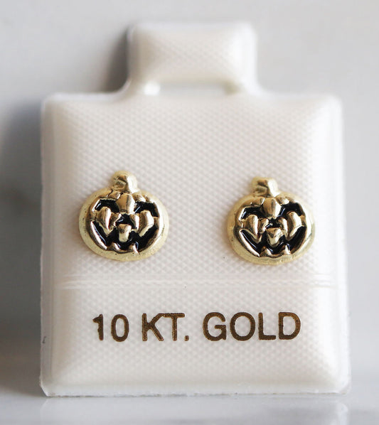 Broquel Oro 10K Calabacita Halloween
