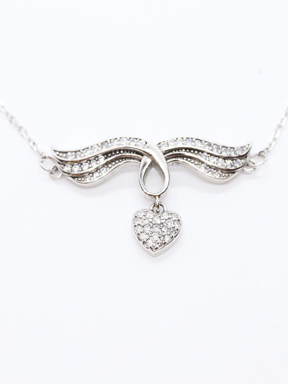 Pulsera Corazón Plata .925 Baño de Rodio y Zirconias