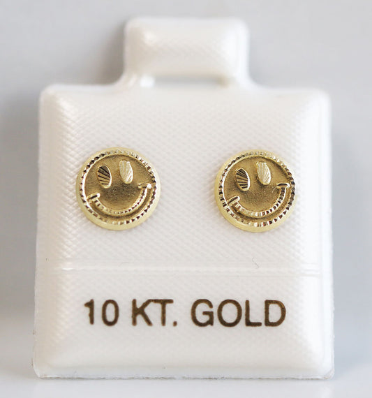 Broquel Oro 10k Carita sonriente