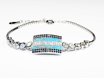 Pulsera micropave importación Plata 925 Baño de Rodio