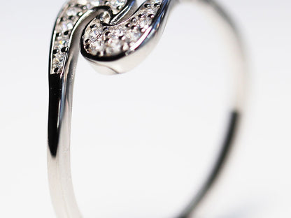 Anillo Tu y Yo Cz AAA Plata .925 baño Rodio