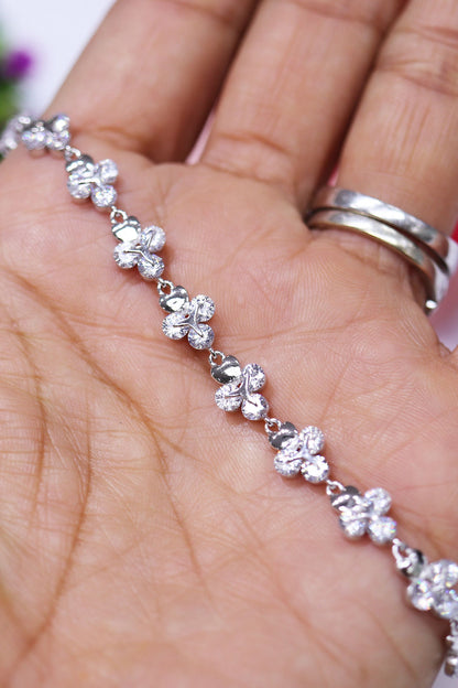 Pulsera de importación Plata 925 con baño de rodio 45Czs