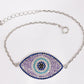 Pulsera Ojo micropave importación Plata .925 Baño en Rodio