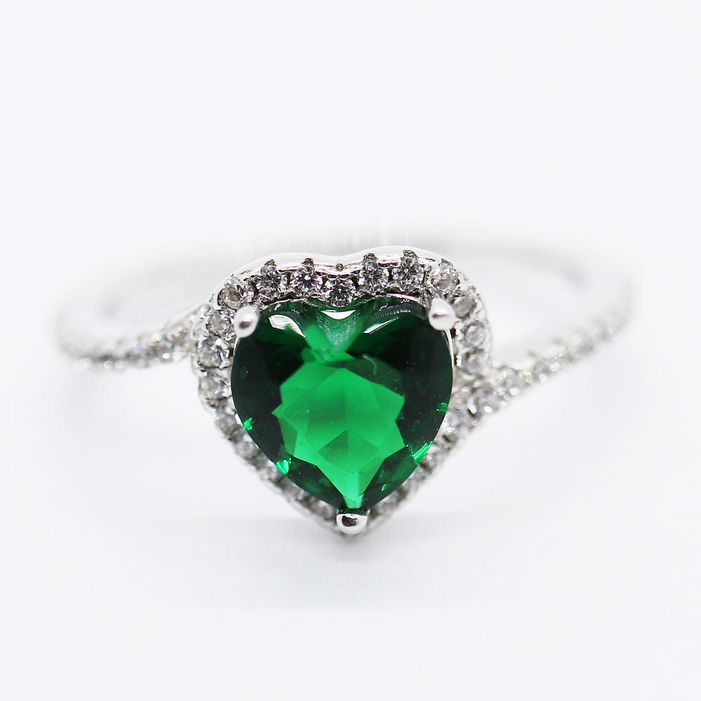 Anillo Corazón Plata .925 con Baño de Rodio