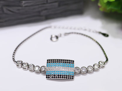 Pulsera micropave importación Plata 925 Baño de Rodio