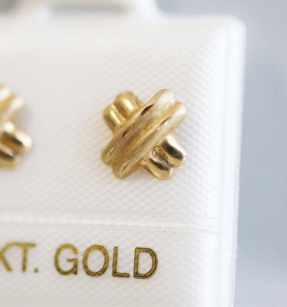 Broquel Oro 10K doble cruz