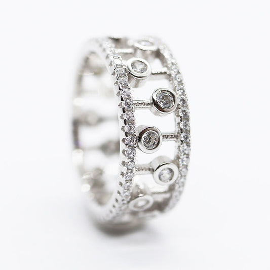 Anillo Plata .925 Baño Rodio