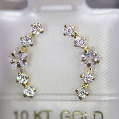 Broquel Oro 10k Lambada Estrella 4mm