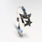 Anillo Luna y estrella Plata .925 baño Rodio