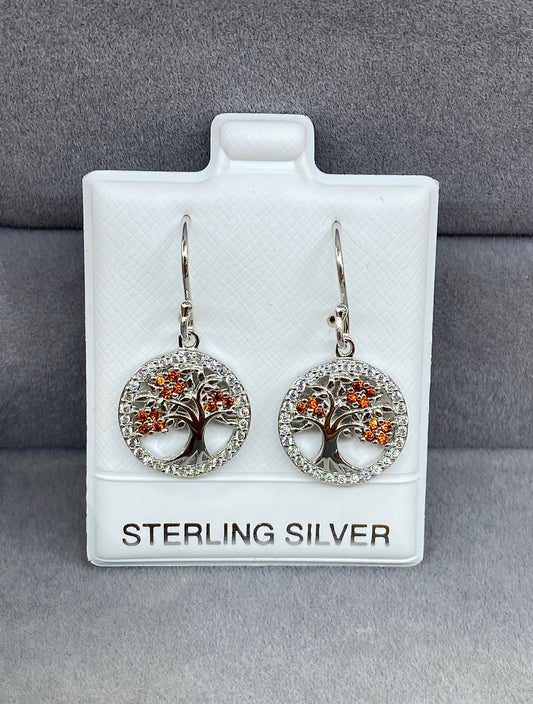 Aretes - Plata .925 con Baño de Rodio y Zirconias