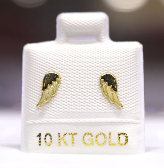 Broquel Oro 10k Alitas de Angel