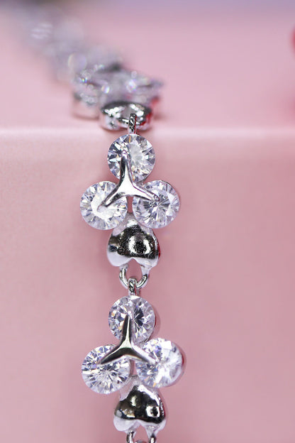 Pulsera de importación Plata 925 con baño de rodio 45Czs