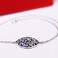 Pulsera mandala micropave Plata .925 Baño en Rodio
