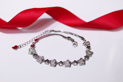 Pulsera Estrellas Plata .925 Baño en Rodio y Zirconias
