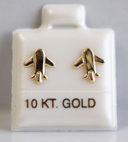 Broquel Oro 10k Avión grande