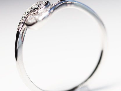 Anillo Tu y Yo Cz AAA Plata .925 baño Rodio