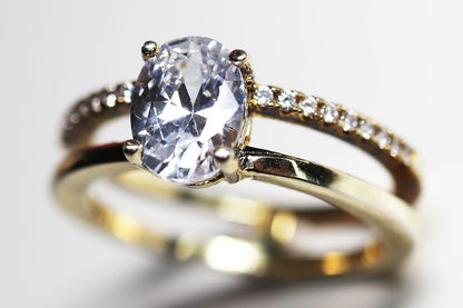 Anillo Plata .925 Baño Oro o Rodio