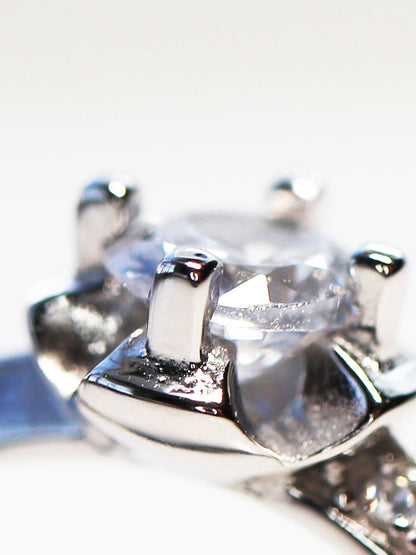 Anillo Solitario Paris Cz AAA Plata .925 baño Rodio