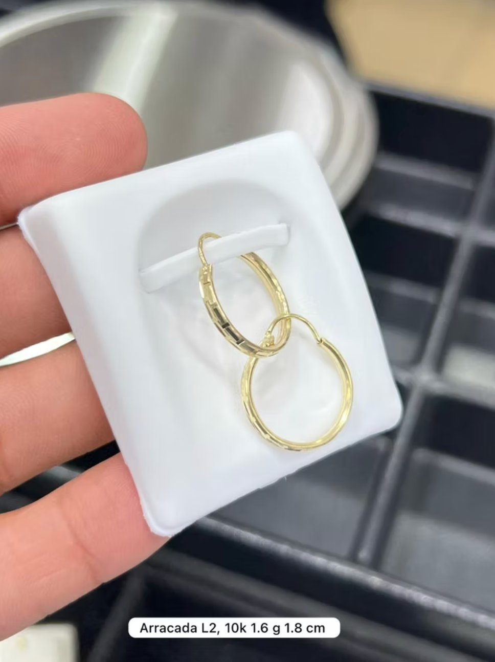 Arracadas de Oro 10K MEX 1.8 CM