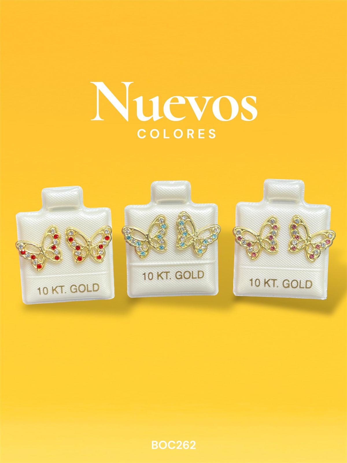 Broquel de Mariposa Oro 10K