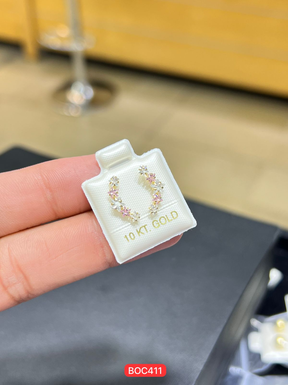 Broquel Oro 10k Lambada Estrella 4mm