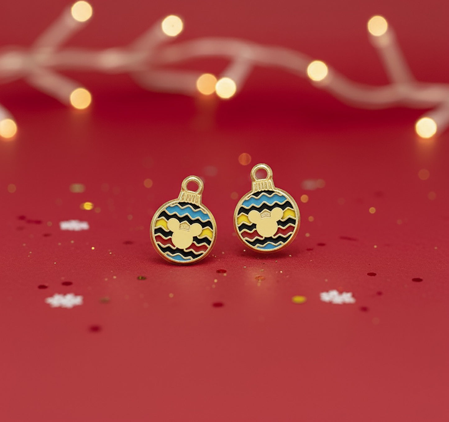 Broqueles Navideños Oro 10K