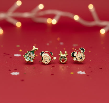 Broqueles Navideños Oro 10K