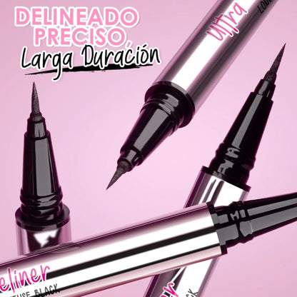 Ultra Fine Eyeliner - Plumón delineador de larga duración