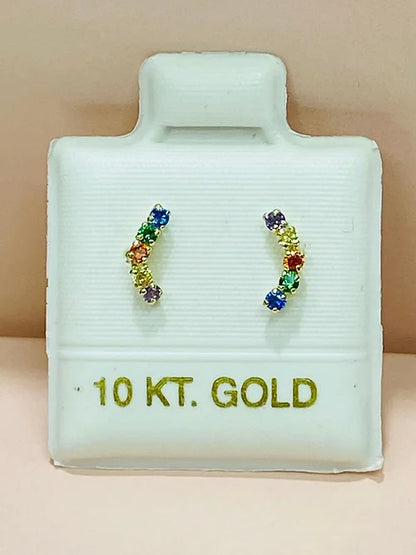 Broquel Oro 10k lambada arcoiris colores