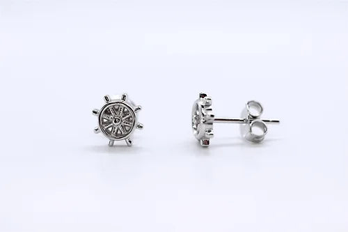 Aretes Timón - Plata .925 con Baño de Rodio