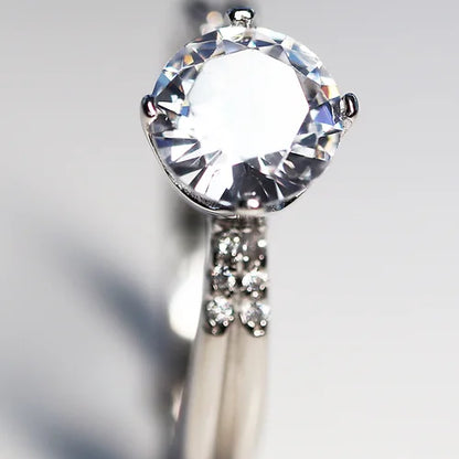 Anillo Solitario Imperial CZ AAA Plata .925 baño Rodio