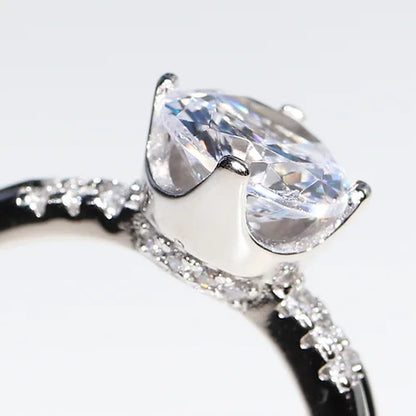 Anillo Solitario Imperial CZ AAA Plata .925 baño Rodio