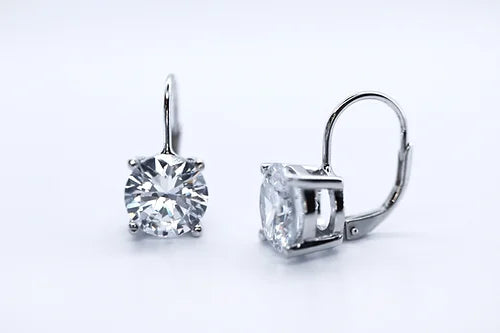 Aretes - Plata .925 con Baño de Rodio y Zirconias