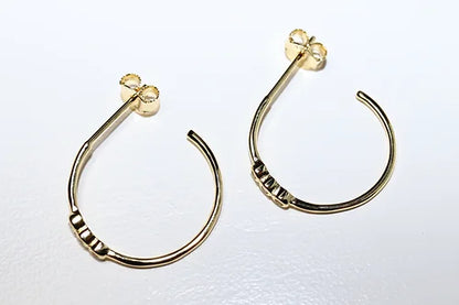 Arracadas con 3 Czs Plata .925 baño Oro