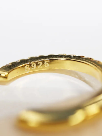 EarCuffs Plata .925 baño en Oro con Zirconias