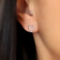Aretes Corazón Plata .925 Baño Rodio