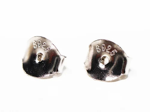 Aretes Barra 5 Czs Negras Plata .925 Baño Rodio