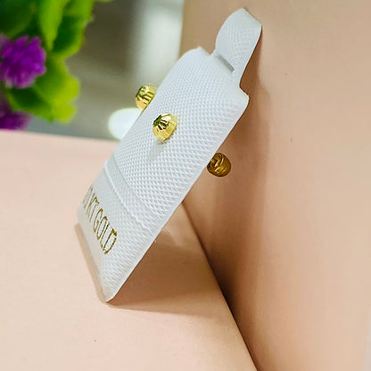 Broquel Oro 10k Hongo 2.5 mm diamantado